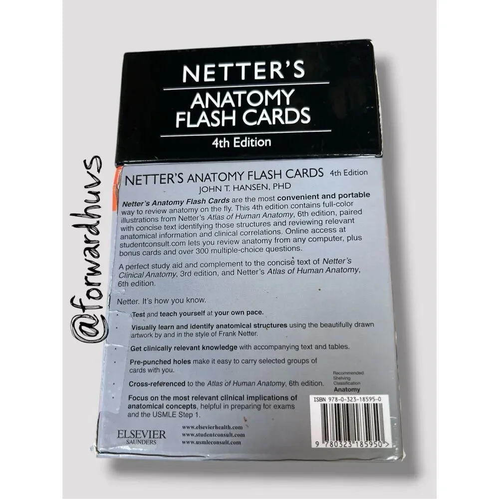 Netter’s Anatomy Flash Cards – 4th Edition – Student‑Annotated Set - Writing - N